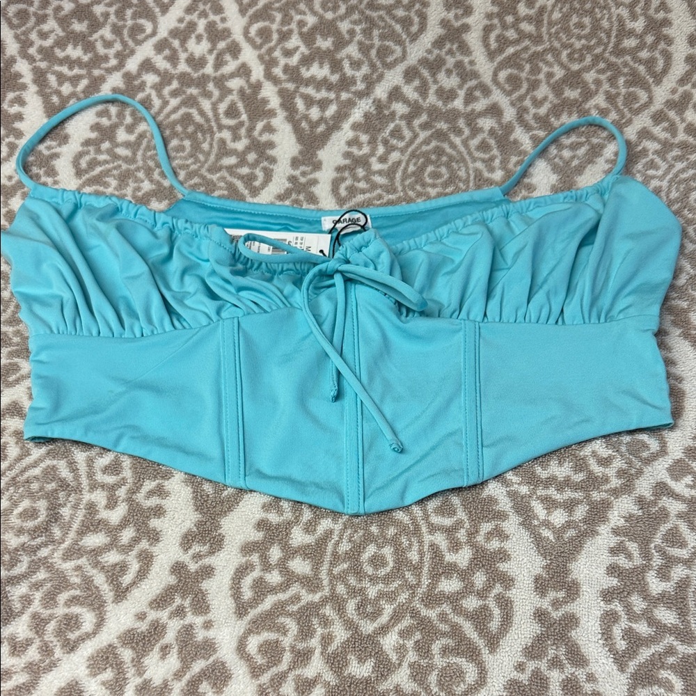 Garage Whitney Bustier Tank - Blue Radiance - Medium NWT